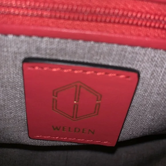 REAL LEATHER! Coral Woven Welden Crossbody Bag - Picture 3 of 6